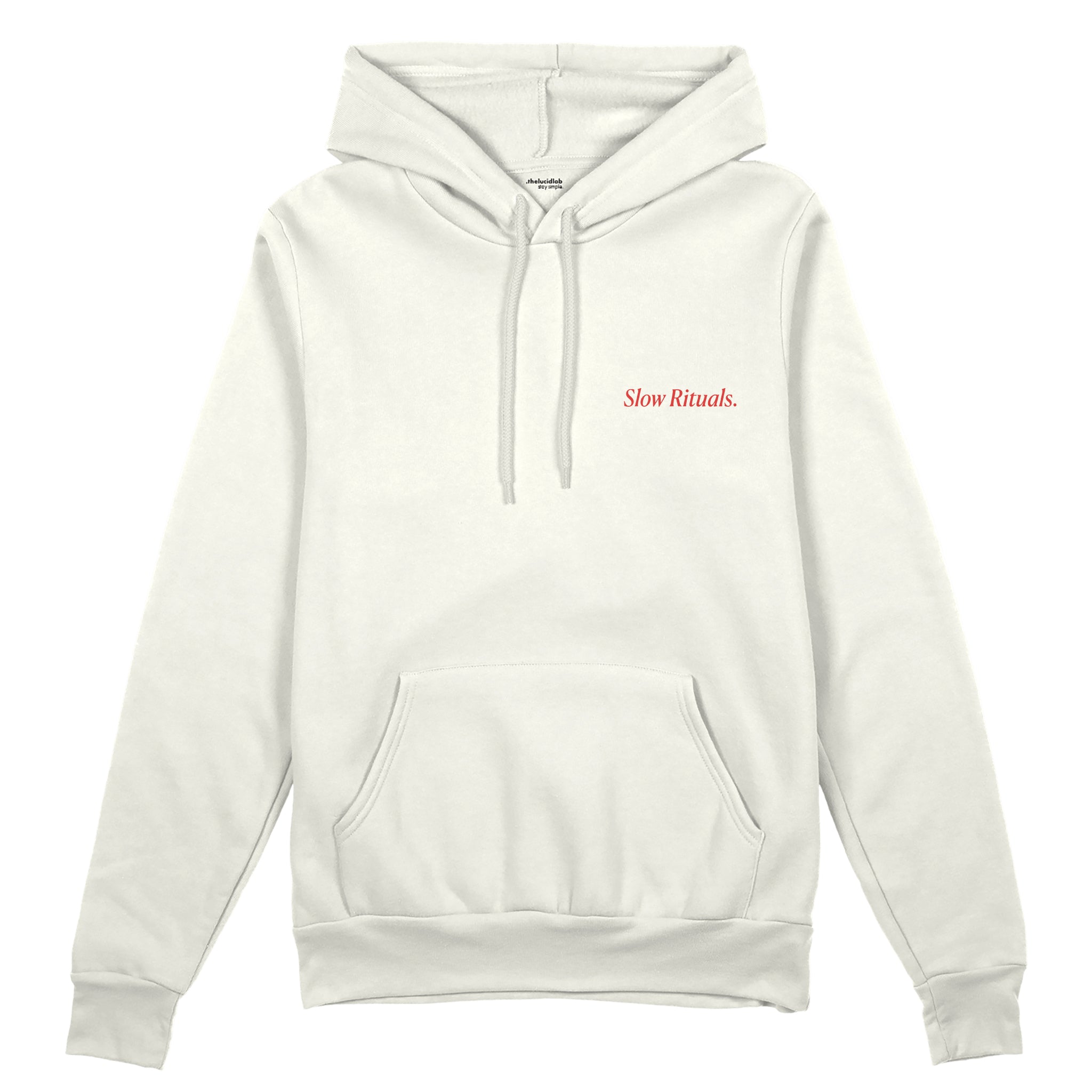 Slow Sunday Coffee Club Oversize Hoodie - Beyaz - ön görünüm