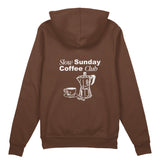 Slow Sunday Coffee Club Oversize Hoodie - Kahverengi - arka görünüm