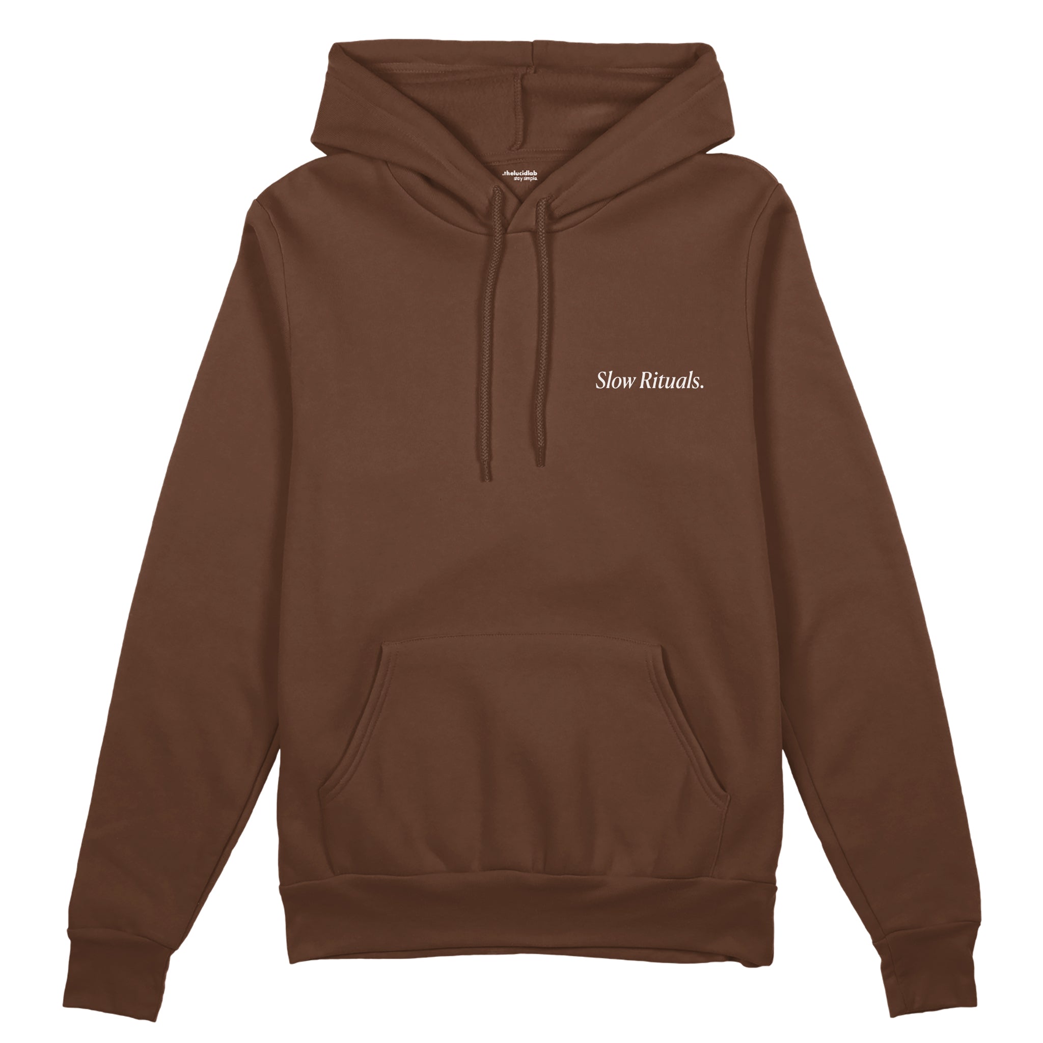 Slow Sunday Coffee Club Oversize Hoodie - Kahverengi - ön görünüm