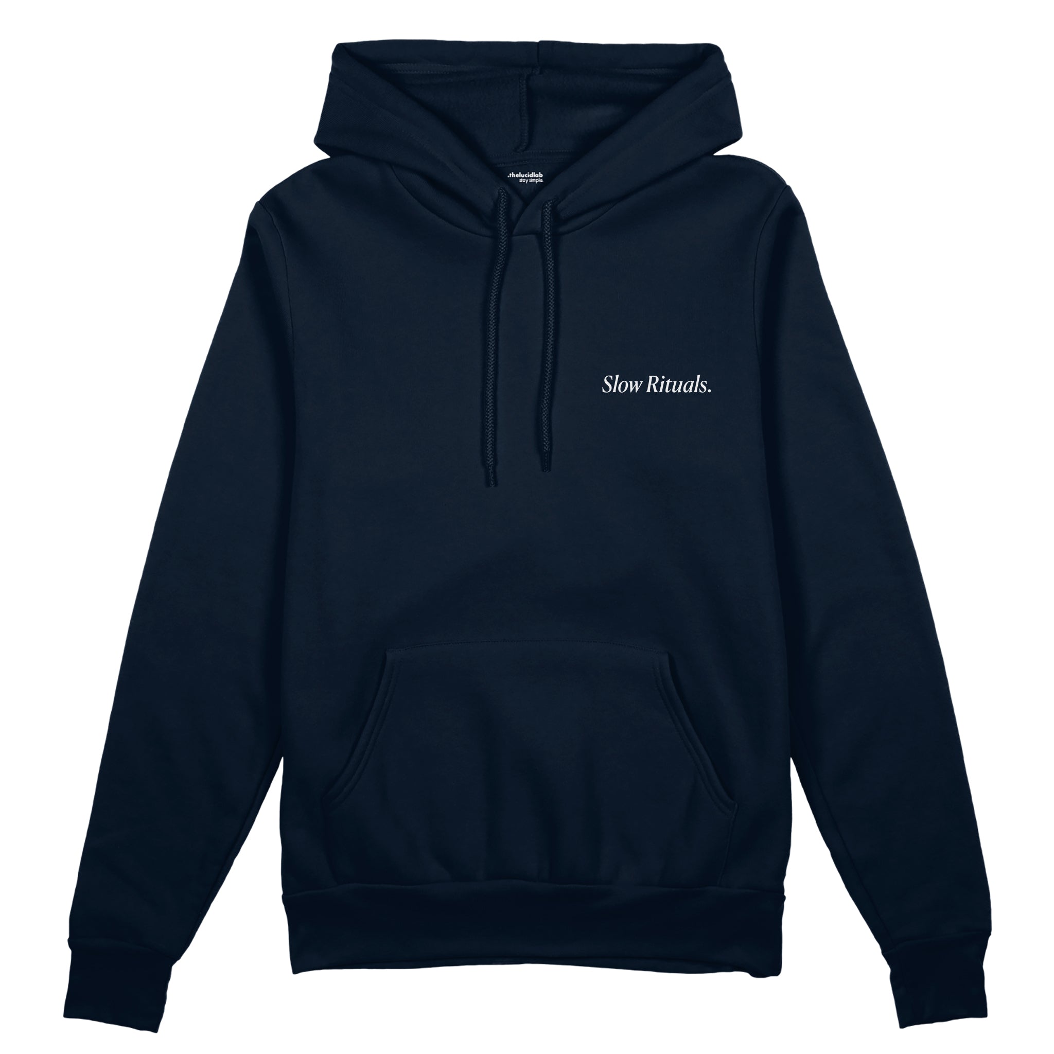 Slow Sunday Coffee Club Oversize Hoodie - Lacivert - ön görünüm