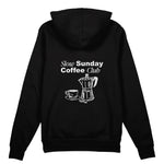 Slow Sunday Coffee Club Oversize Hoodie - Siyah - arka görünüm