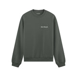Slow Sunday Coffee Club Oversize Sweatshirt - Antrasit - ön görünüm
