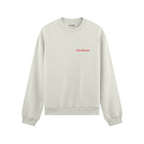 Slow Sunday Coffee Club Oversize Sweatshirt - Beyaz - ön görünüm