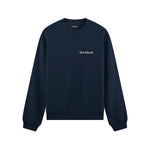 Slow Sunday Coffee Club Oversize Sweatshirt - Lacivert - ön görünüm