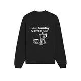 Slow Sunday Coffee Club Oversize Sweatshirt - Siyah - arka görünüm