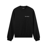 Slow Sunday Coffee Club Oversize Sweatshirt - Siyah - ön görünüm