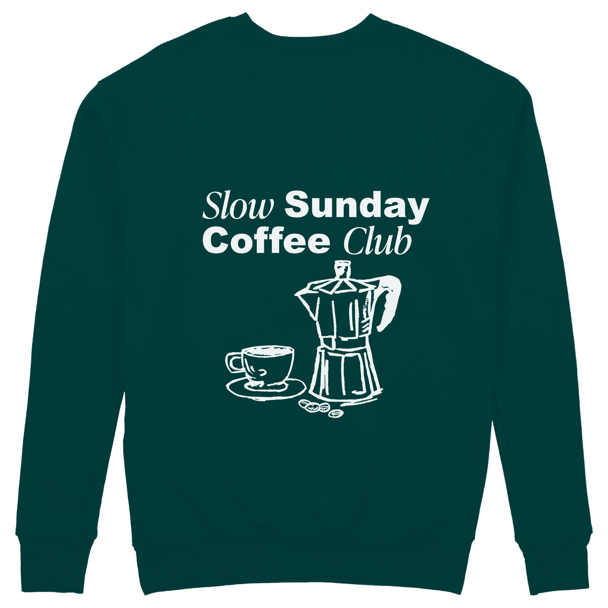 Slow Sunday Coffee Club Sweatshirt - Antrasit - arka görünüm