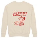 Slow Sunday Coffee Club Sweatshirt - Bej - arka görünüm