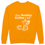 Slow Sunday Coffee Club Sweatshirt - Turuncu - arka görünüm