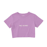 Smell Like Money Crop Tişört — Lila