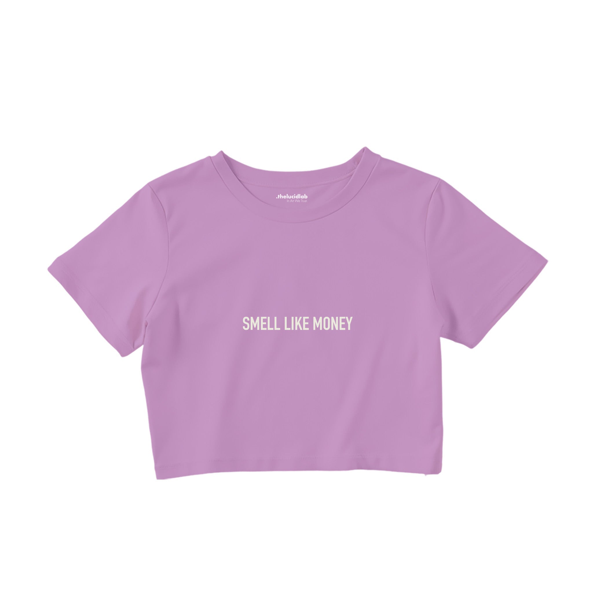 Smell Like Money Crop Tişört — Lila