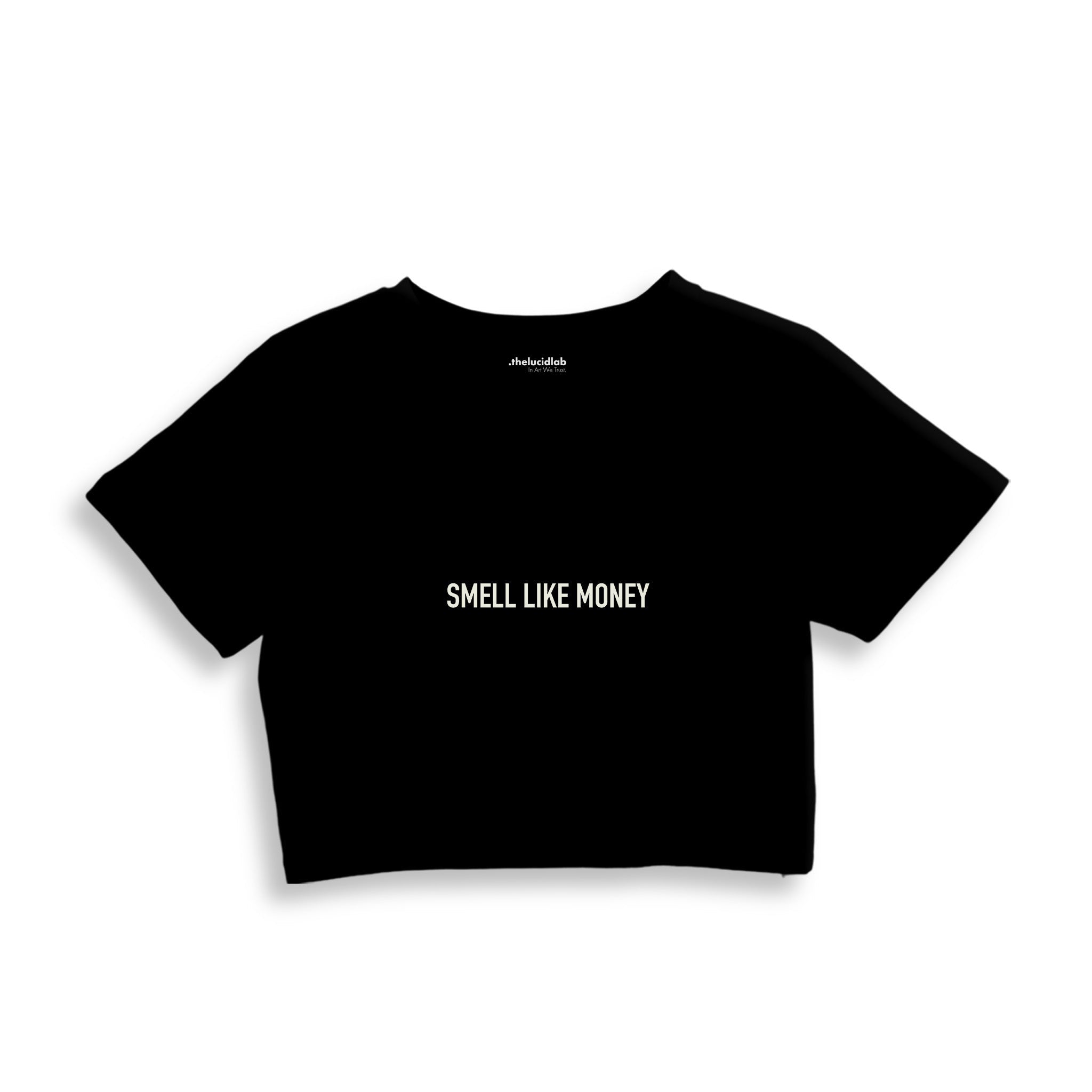 Smell Like Money Crop Tişört — Siyah
