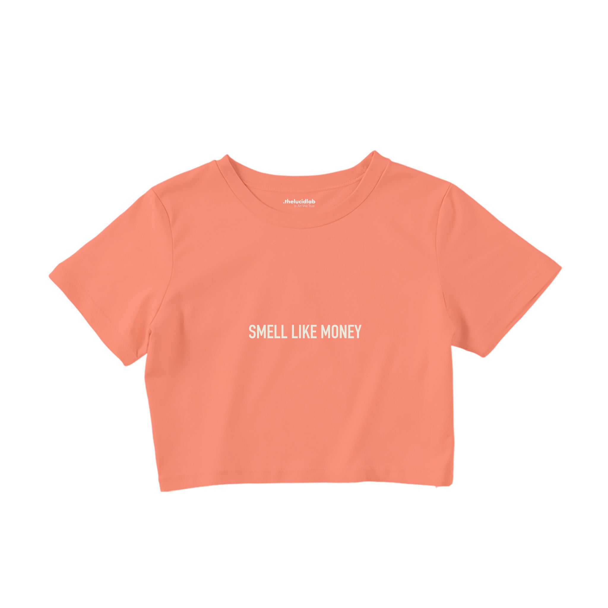 Smell Like Money Crop Tişört — Somon