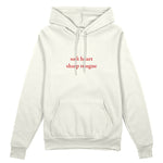 Soft Heart Sharp Tongue Oversize Hoodie - Beyaz - ön görünüm