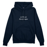 Soft Heart Sharp Tongue Oversize Hoodie - Lacivert - ön görünüm