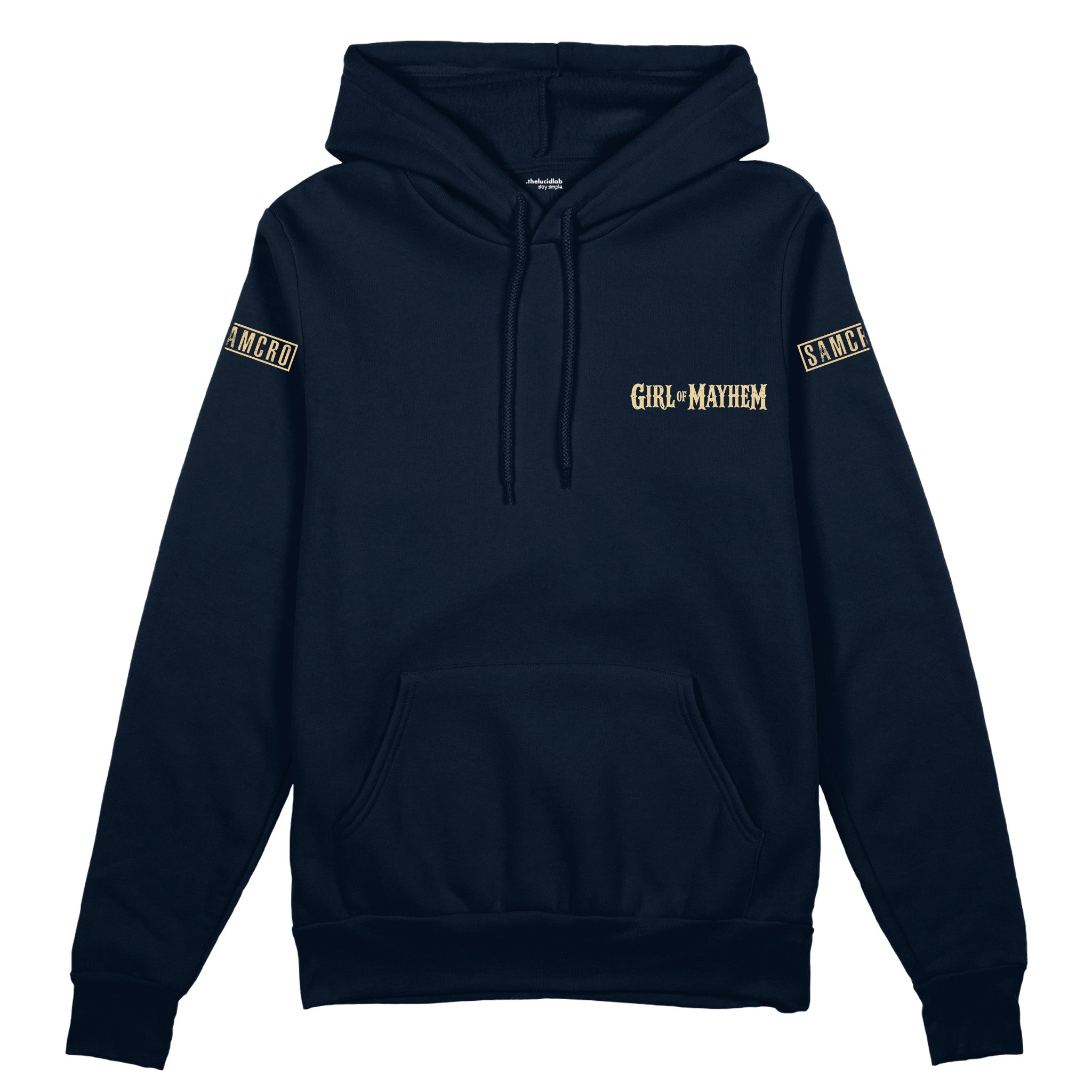 Sons Of Anarchy: Girl of Mayhem Oversize Hoodie - Lacivert - Ön görünüm