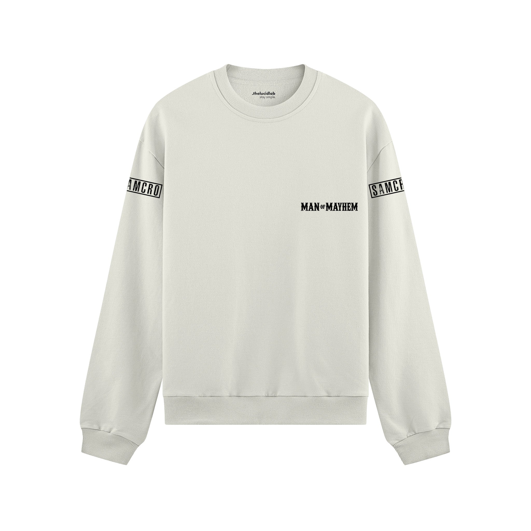Sons Of Anarchy: Man of Mayhem Oversize Sweatshirt - Beyaz - Ön görünüm