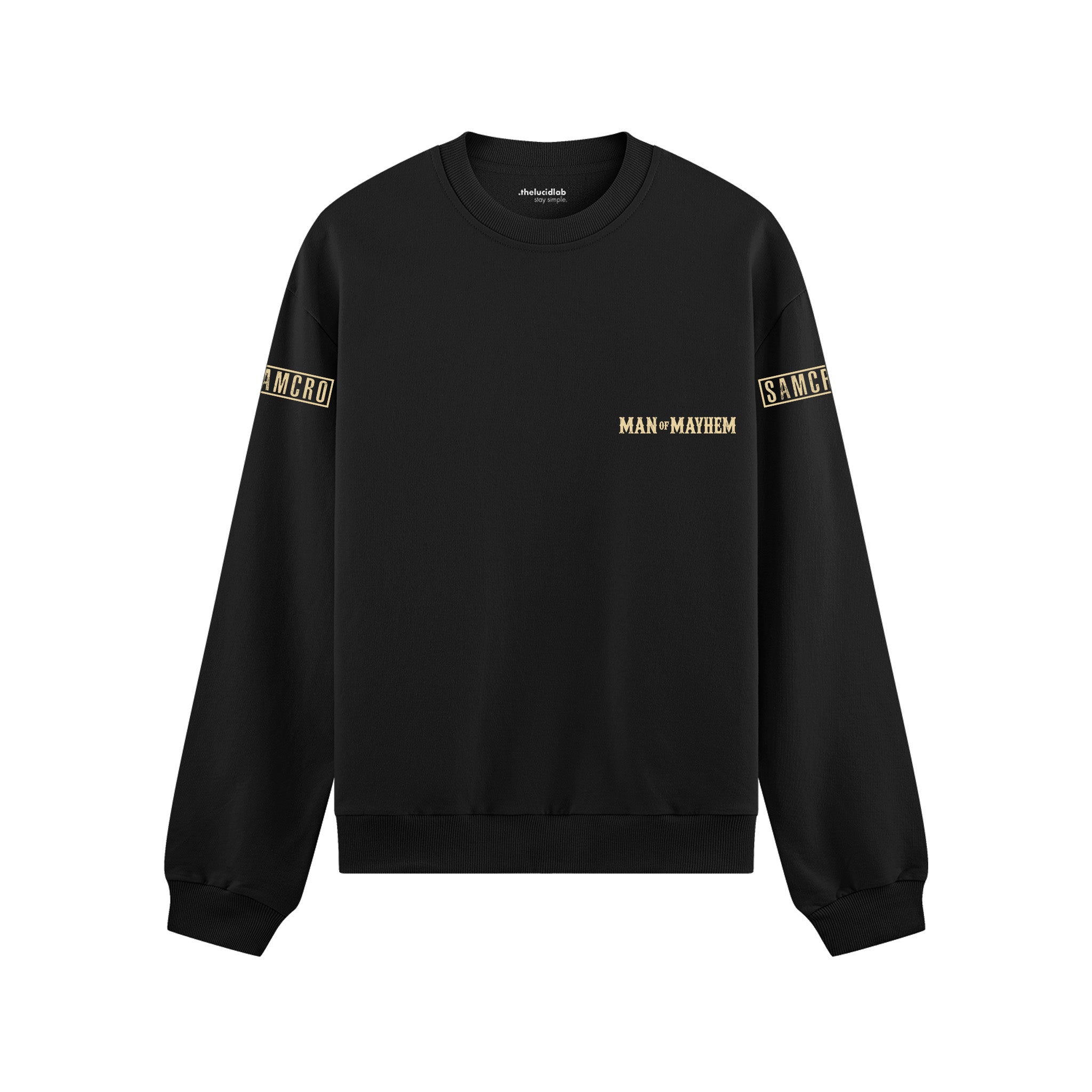 Sons Of Anarchy: Man of Mayhem Oversize Sweatshirt - Siyah - Ön görünüm
