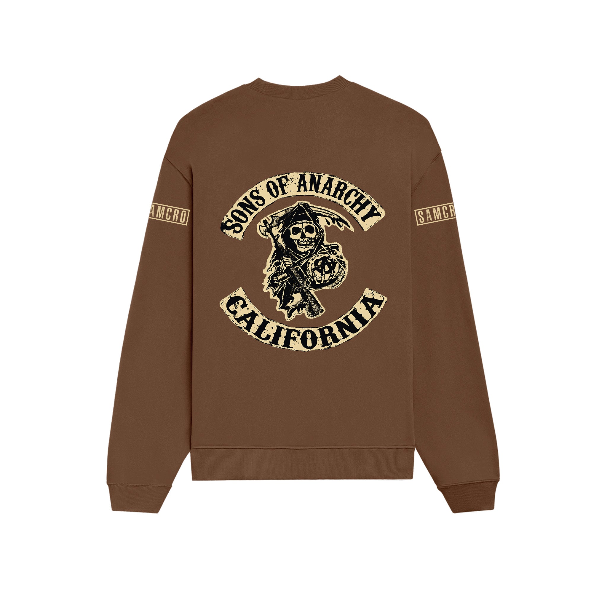 Sons Of Anarchy: Mayhem Oversize Sweatshirt - Kahverengi - Arka görünüm