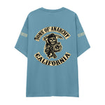 Sons Of Anarchy: Mayhem Oversize Tişört - Çelik Mavi - Arka görünüm