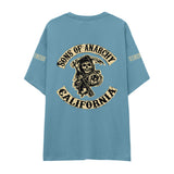 Sons Of Anarchy: Mayhem Oversize Tişört - Çelik Mavi - Arka görünüm