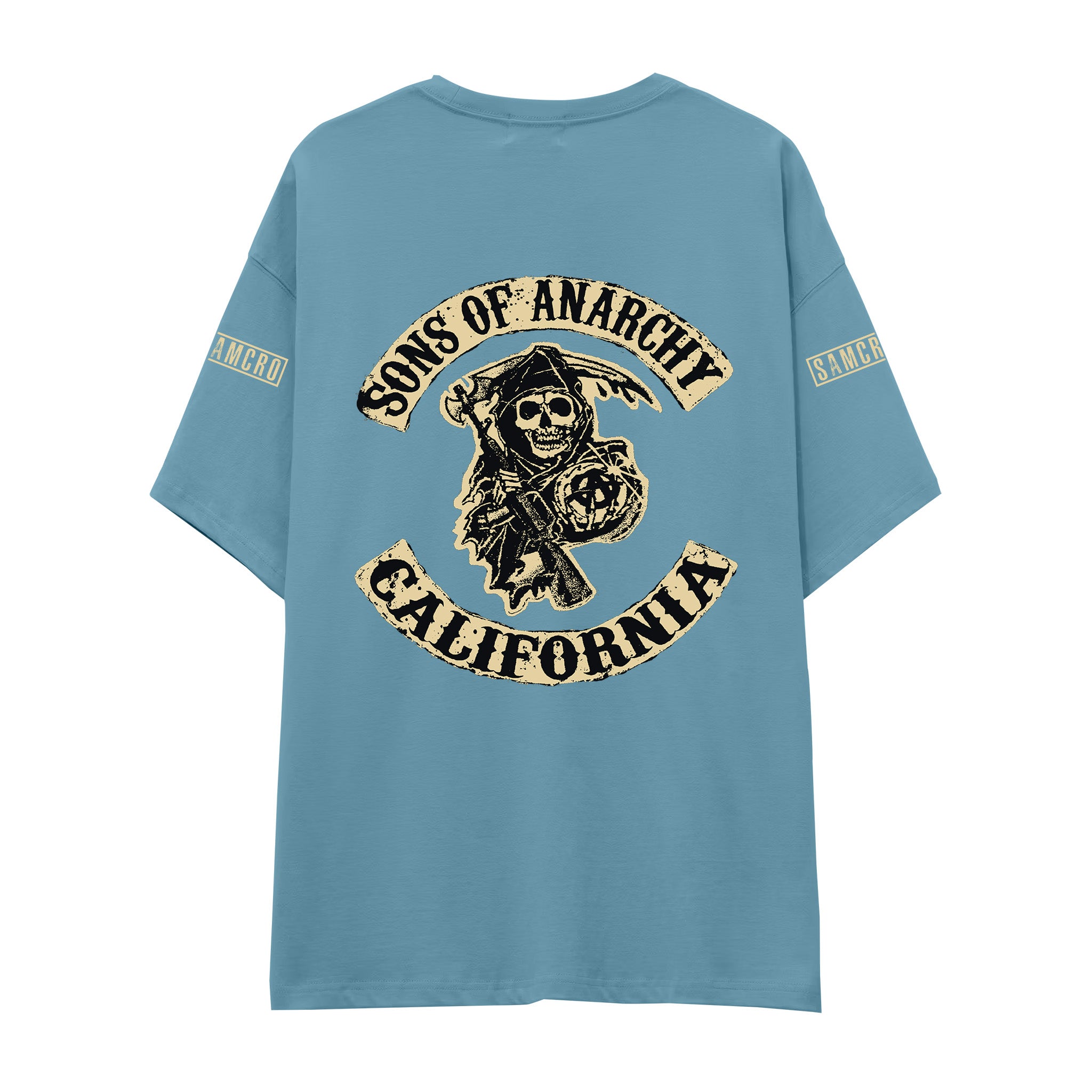 Sons Of Anarchy: Mayhem Oversize Tişört - Çelik Mavi - Arka görünüm
