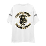 Sons Of Anarchy: Mayhem Oversize Tişört - Beyaz - Arka görünüm
