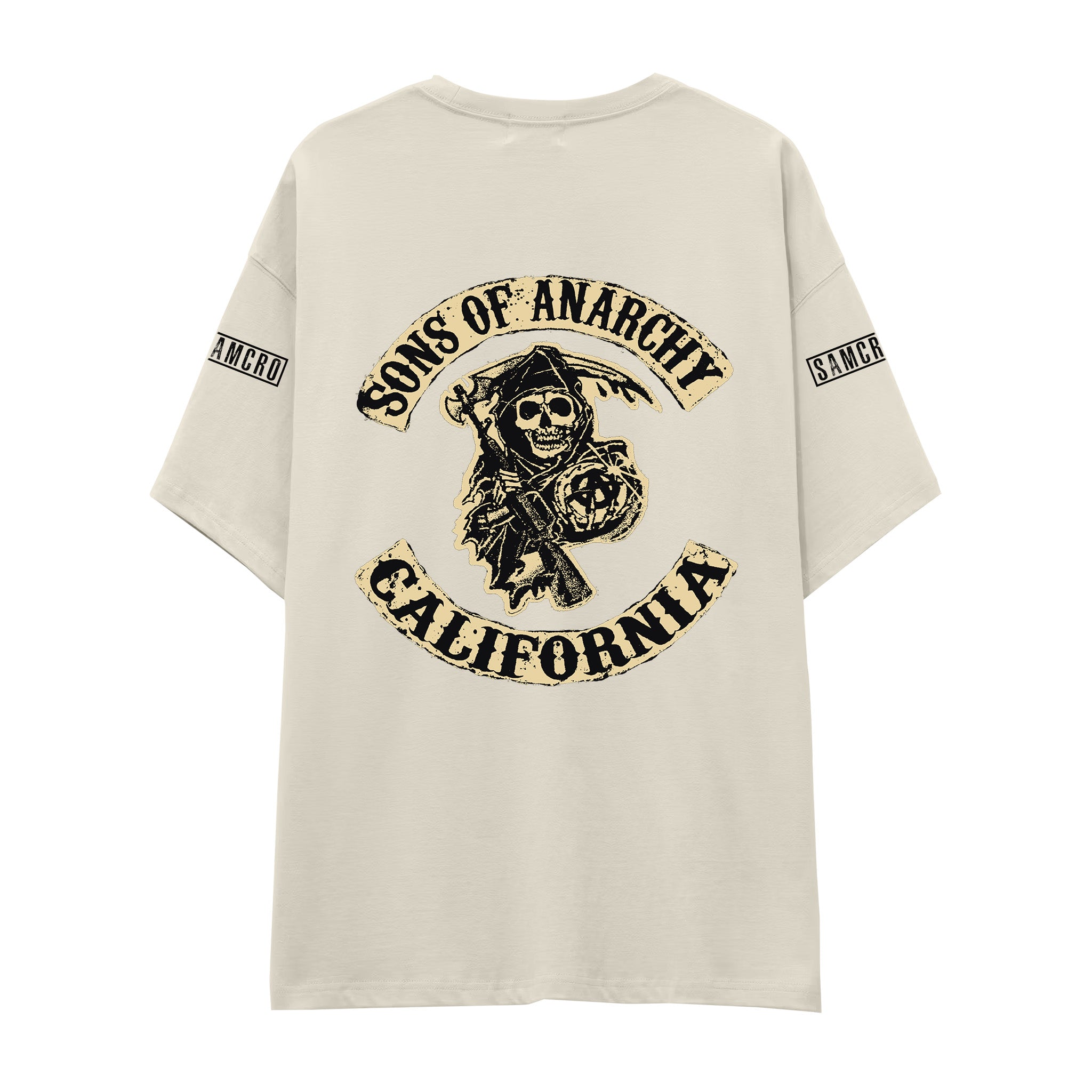 Sons Of Anarchy: Mayhem Oversize Tişört - Ekru - Arka görünüm