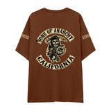 Sons Of Anarchy: Mayhem Oversize Tişört - Kahverengi - Arka görünüm