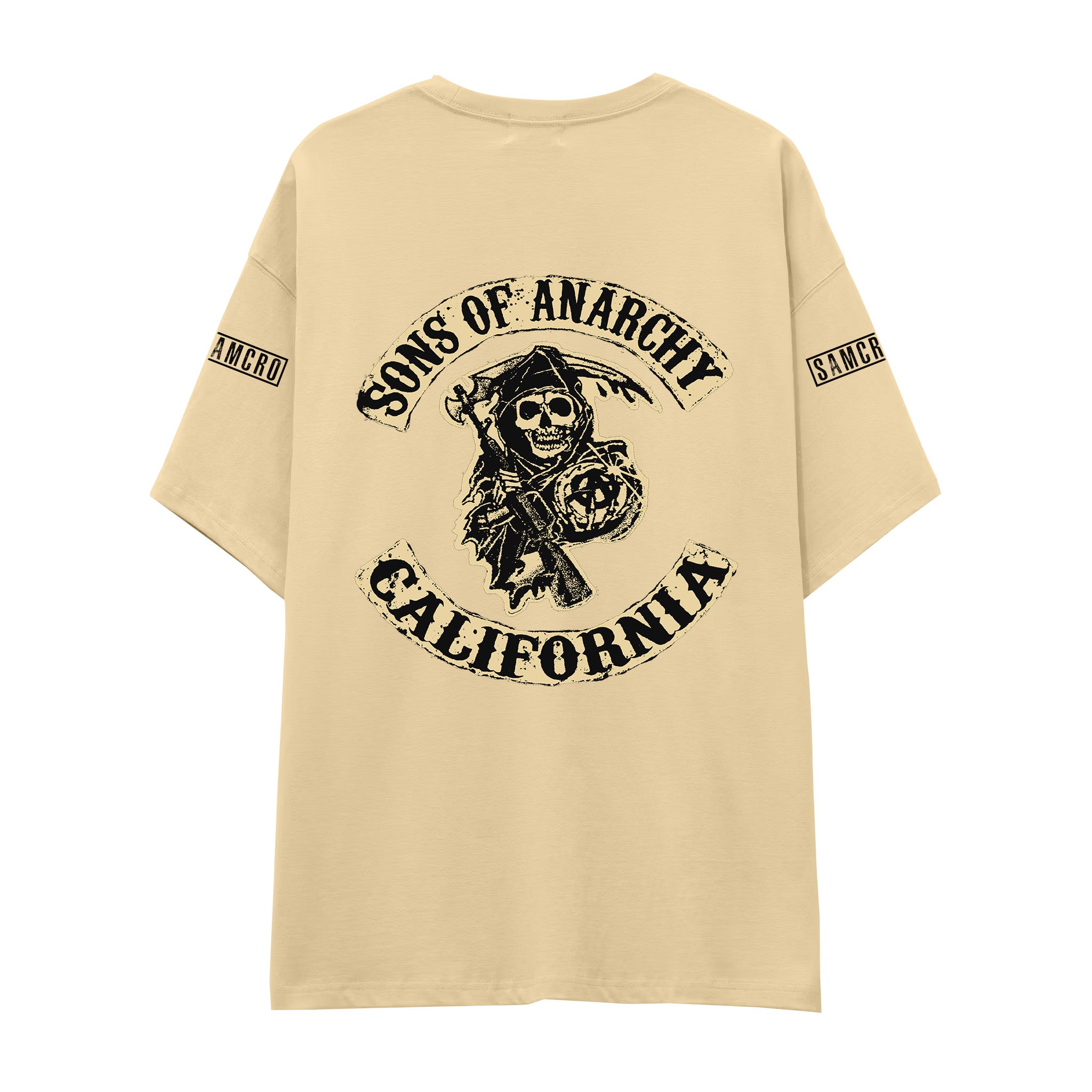 Sons Of Anarchy: Mayhem Oversize Tişört - Krem - Arka görünüm