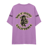 Sons Of Anarchy: Mayhem Oversize Tişört - Lila - Arka görünüm