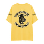 Sons Of Anarchy: Mayhem Oversize Tişört - Sarı - Arka görünüm