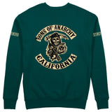 Sons Of Anarchy: Mayhem Sweatshirt - Koyu Yeşil - Arka görünüm