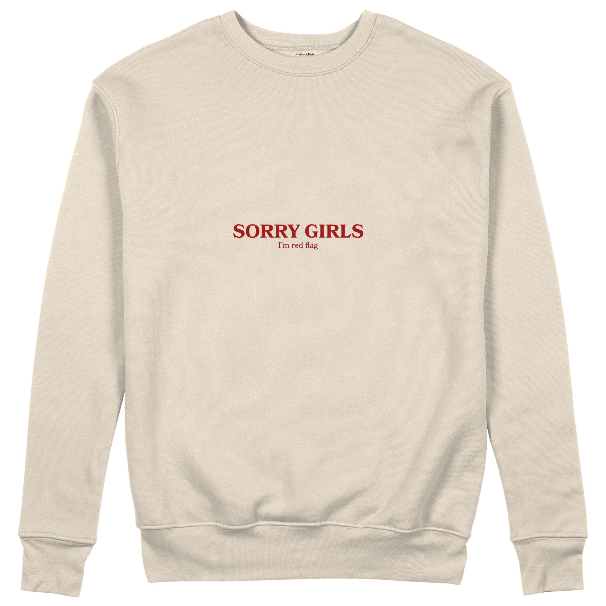 Sorry Girls Sweatshirt - Bej - ön görünüm