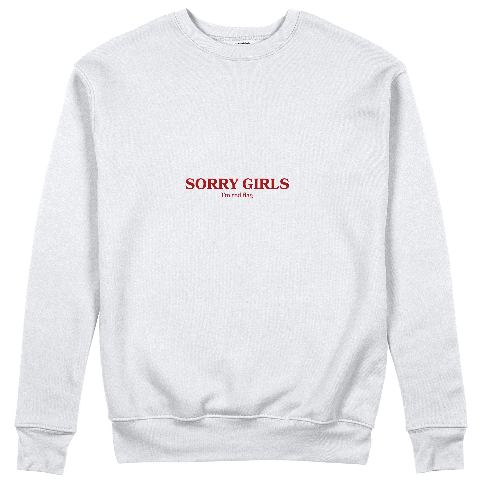 Sorry Girls Sweatshirt - Beyaz - ön görünüm
