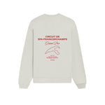 Spa-Francorchamps Grand Prix Oversize Sweatshirt - Beyaz - arka görünüm