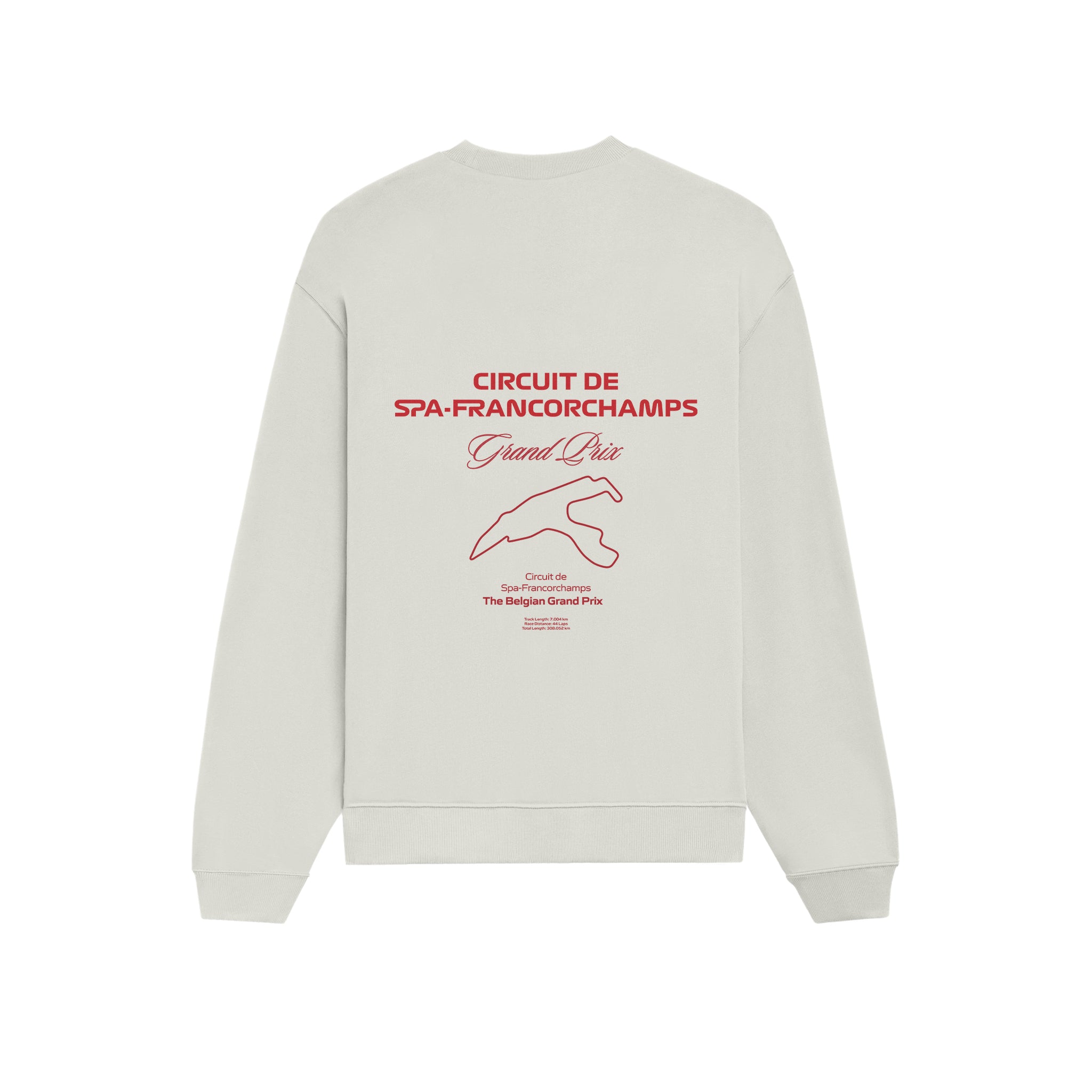 Spa-Francorchamps Grand Prix Oversize Sweatshirt - Beyaz - arka görünüm