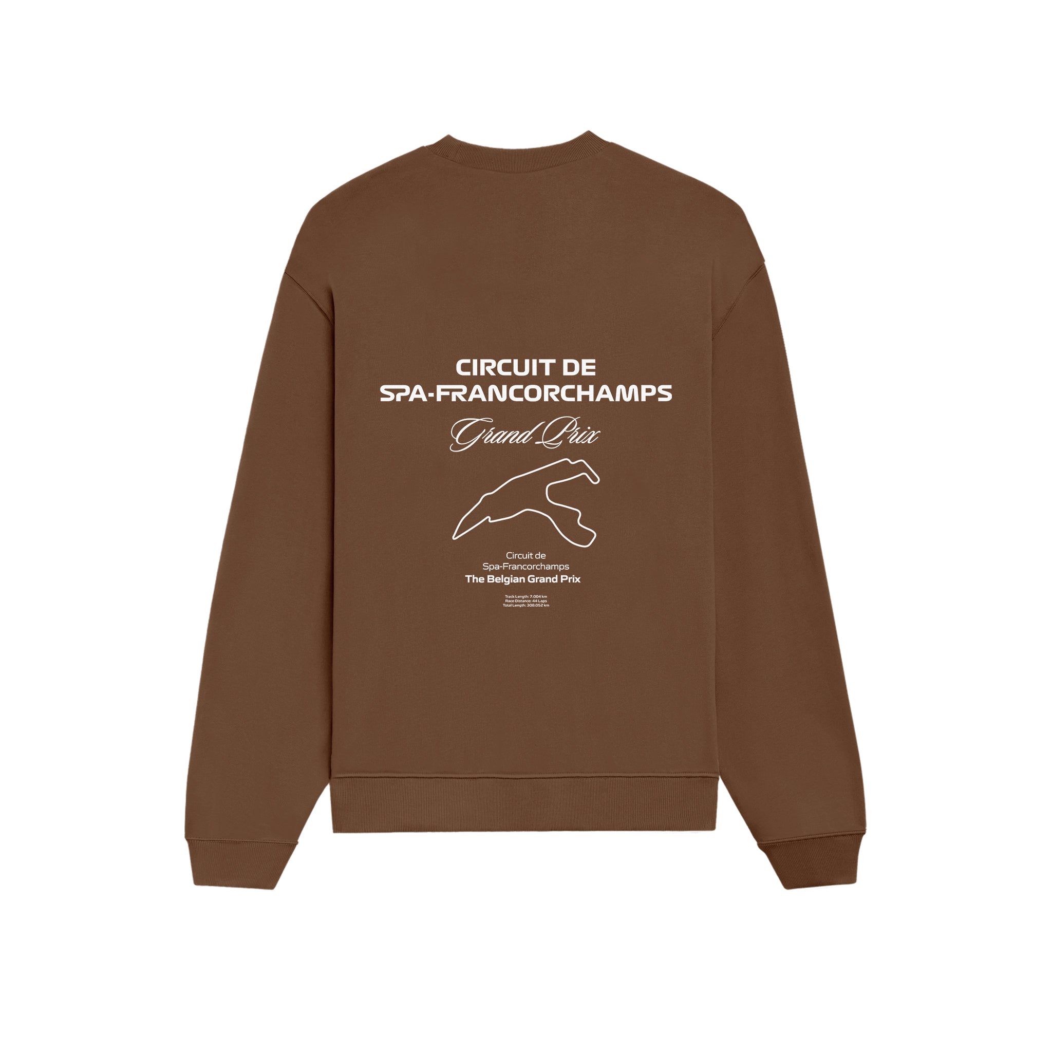 Spa-Francorchamps Grand Prix Oversize Sweatshirt - Kahverengi - arka görünüm