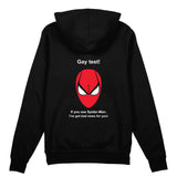Gay Test - Spider-Man Oversize Hoodie — Siyah — Arka baskı