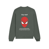 Gay Test - Spider-Man Oversize Sweatshirt — Antrasit — Arka baskı