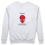 Gay Test - Spider-Man Sweatshirt — Beyaz — Arka baskı