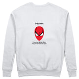 Gay Test - Spider-Man Sweatshirt — Beyaz — Arka baskı
