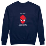 Gay Test - Spider-Man Sweatshirt — Lacivert — Arka baskı