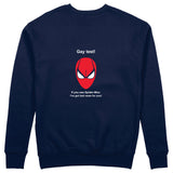 Gay Test - Spider-Man Sweatshirt — Lacivert — Arka baskı