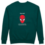 Gay Test - Spider-Man Sweatshirt — Koyu Yeşil — Arka baskı