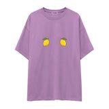 Squeeze Me Oversize Tişört — Lila — Ön baskı