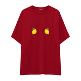 Squeeze Me Oversize Tişört — Kırmızı — Ön baskı