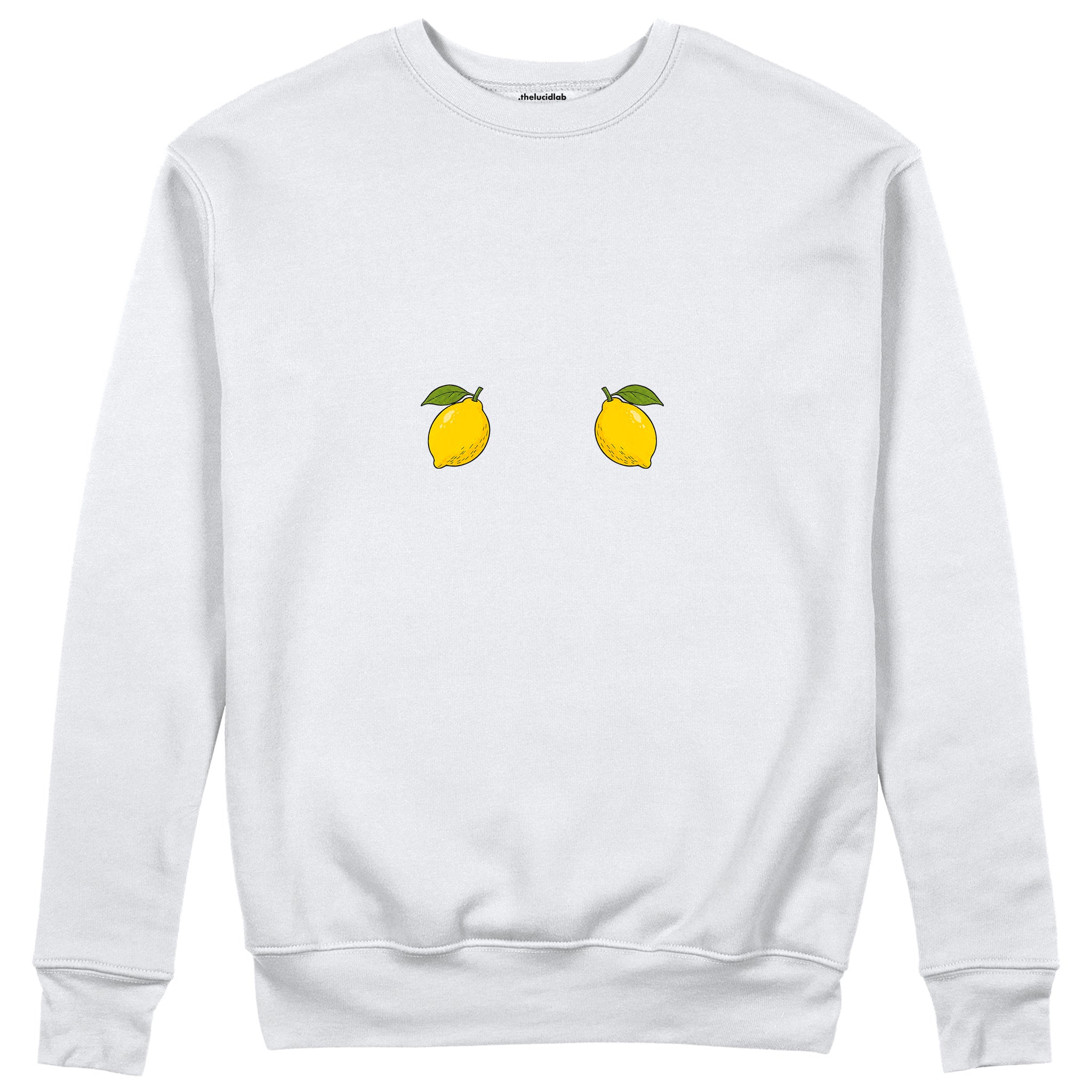 Squeeze Me Sweatshirt — Beyaz — Ön baskı