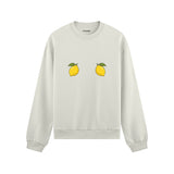 Squeeze Me Oversize Sweatshirt — Beyaz — Ön baskı