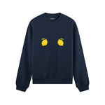 Squeeze Me Oversize Sweatshirt — Lacivert — Ön baskı